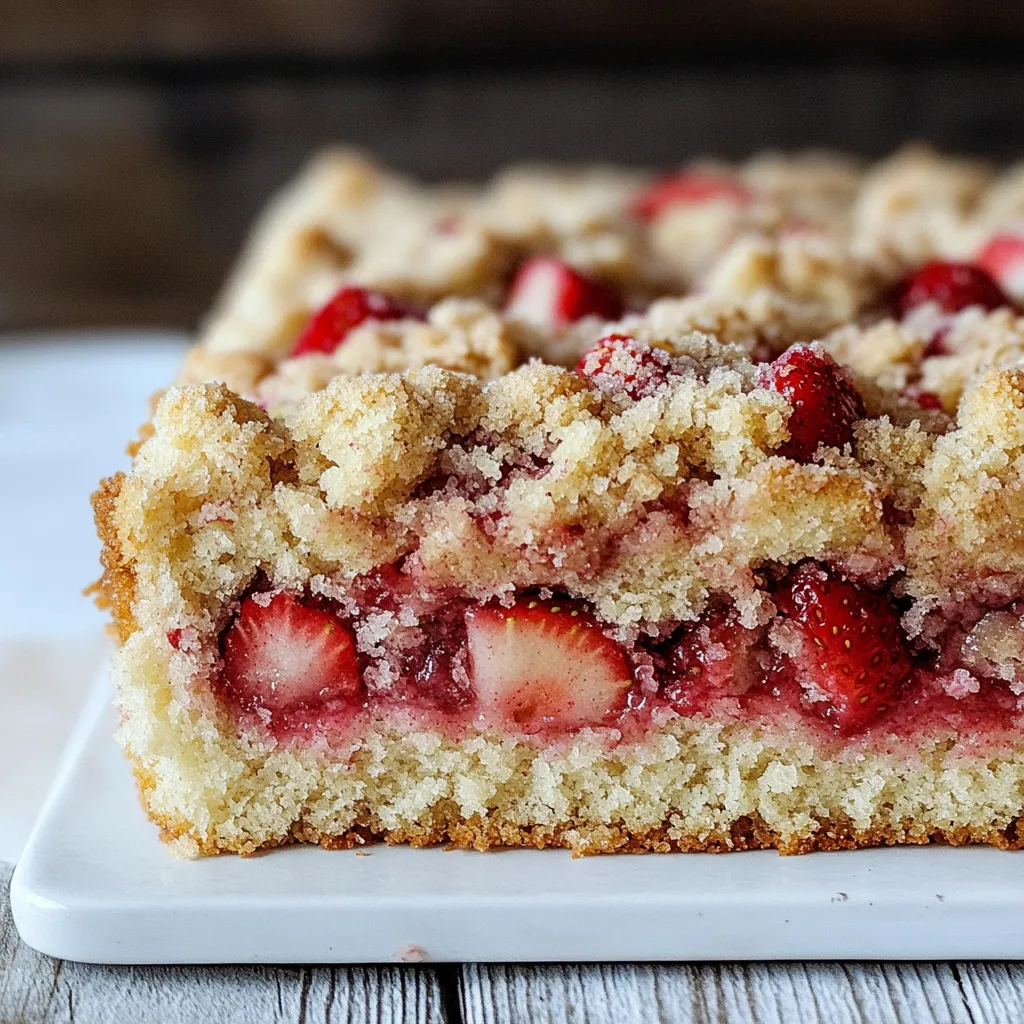 Strawberry Rhubarb Crumb Cake