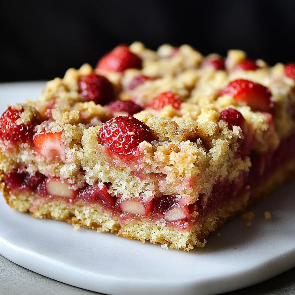 Strawberry Rhubarb Crumb Cake