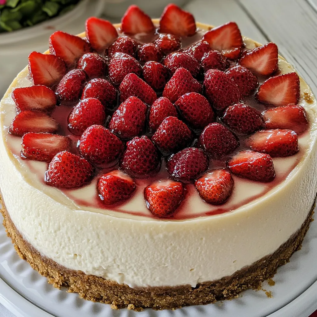 Strawberry Topped Cheesecake