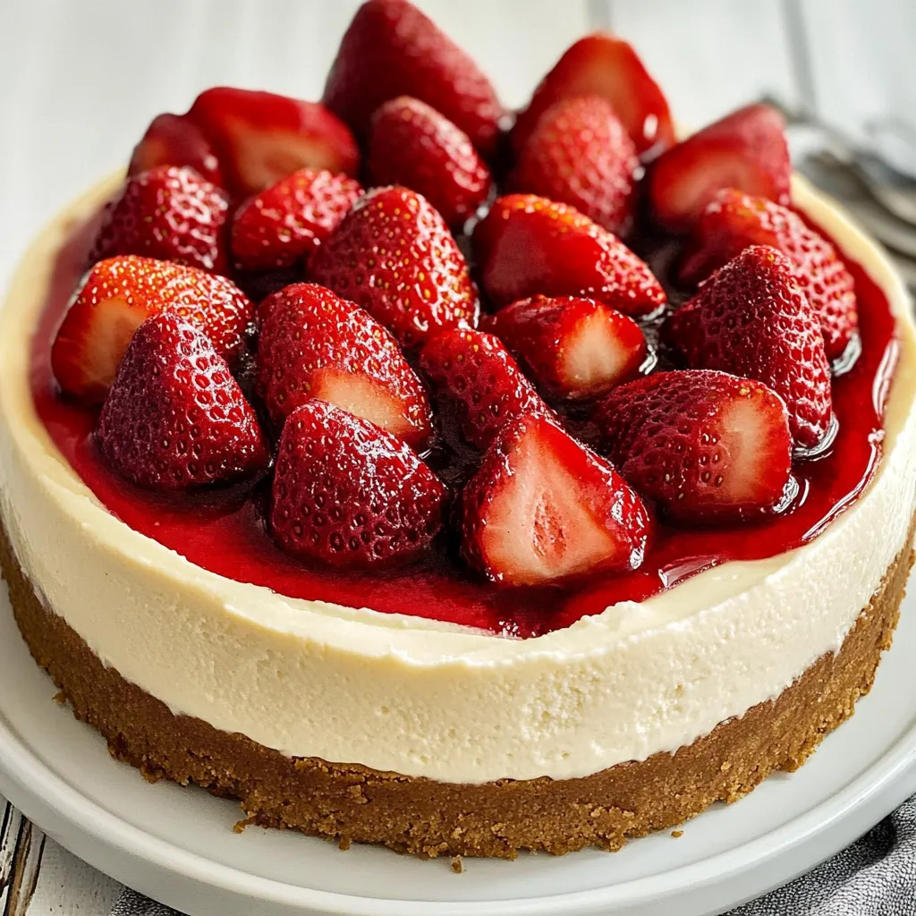Strawberry Topped Cheesecake