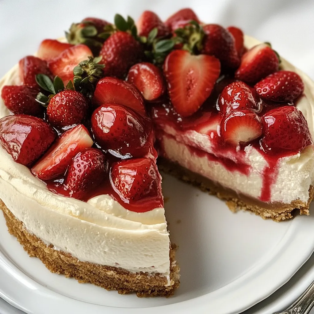 Strawberry Topped Cheesecake