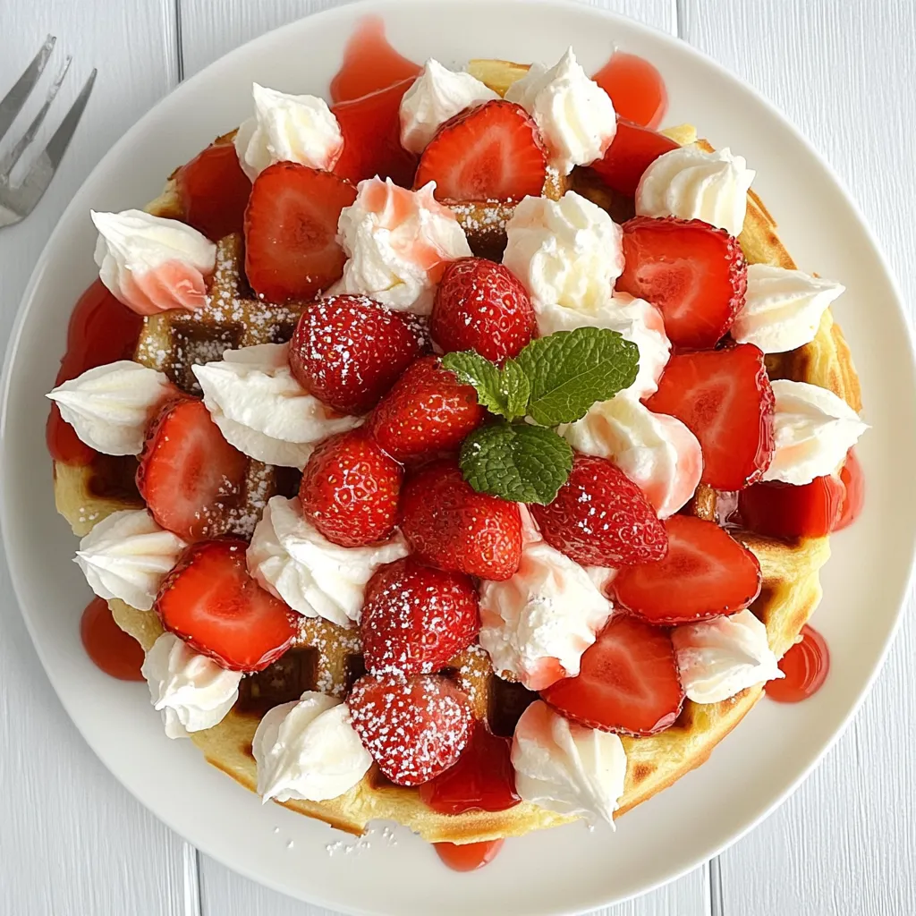 Strawberry Waffle Cake