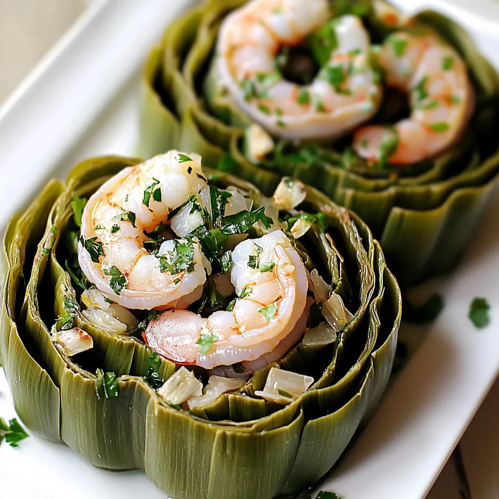 Stuffed Artichokes with Thai Shrimp Salad