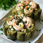 Stuffed Artichokes with Thai Shrimp Salad