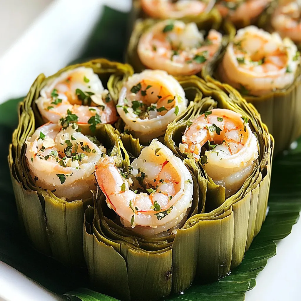 Stuffed Artichokes with Thai Shrimp Salad