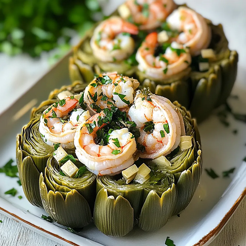 Stuffed Artichokes with Thai Shrimp Salad