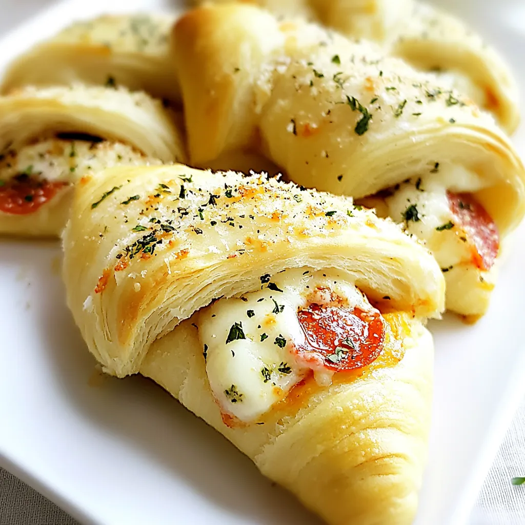 Stuffed Pepperoni Pizza Crescent Rolls