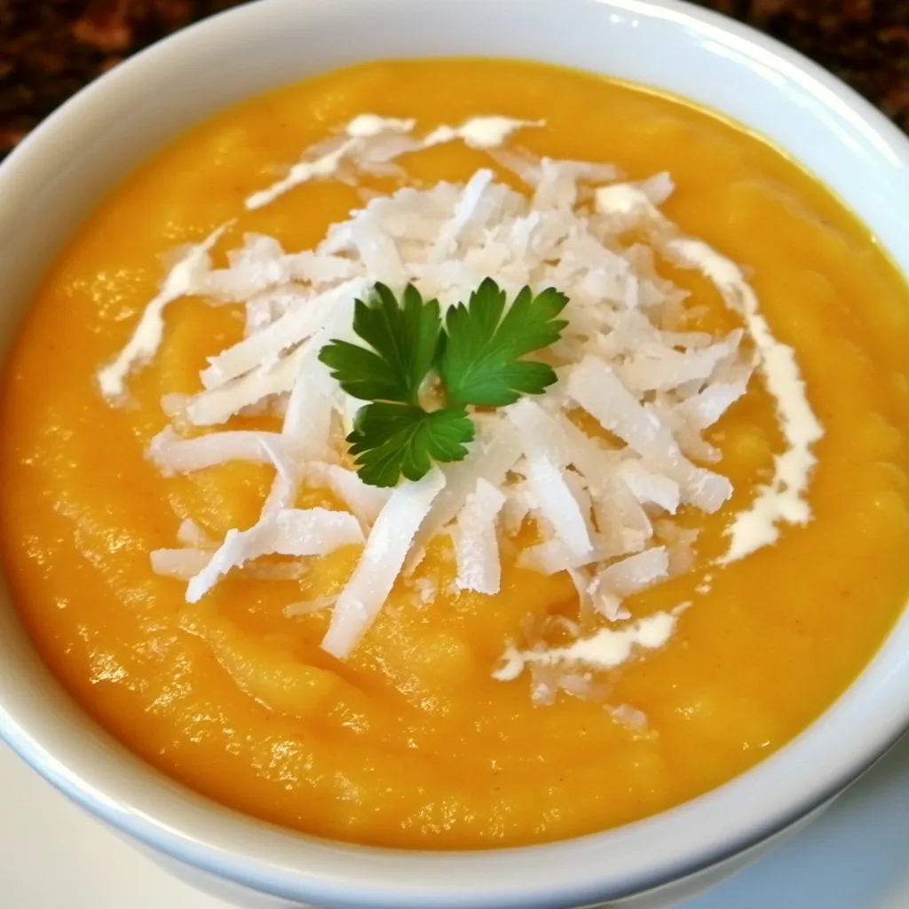 Sweet Coconut Butternut Crockpot Soup