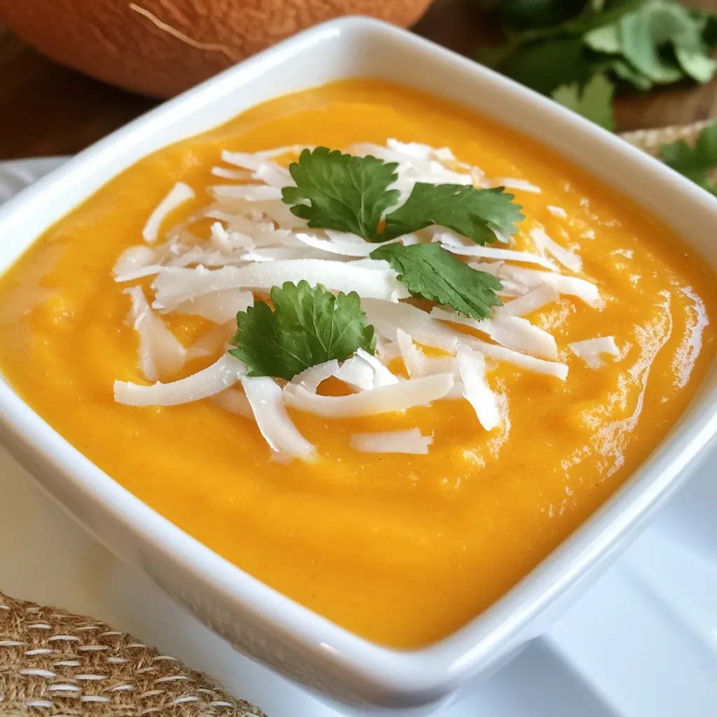 Sweet Coconut Butternut Crockpot Soup