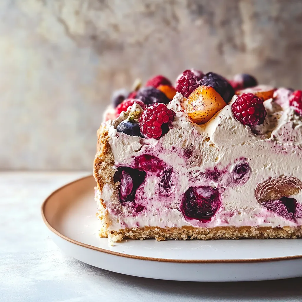 Swirled Berry Ice Cream Butter Cake