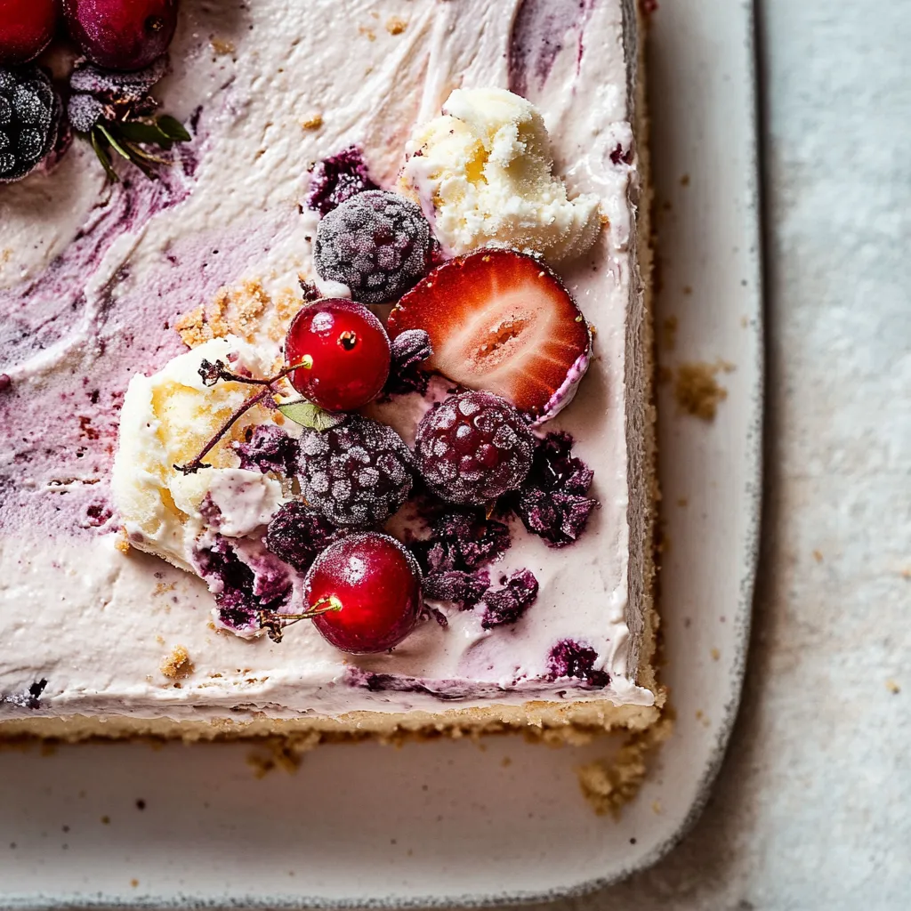 Swirled Berry Ice Cream Butter Cake