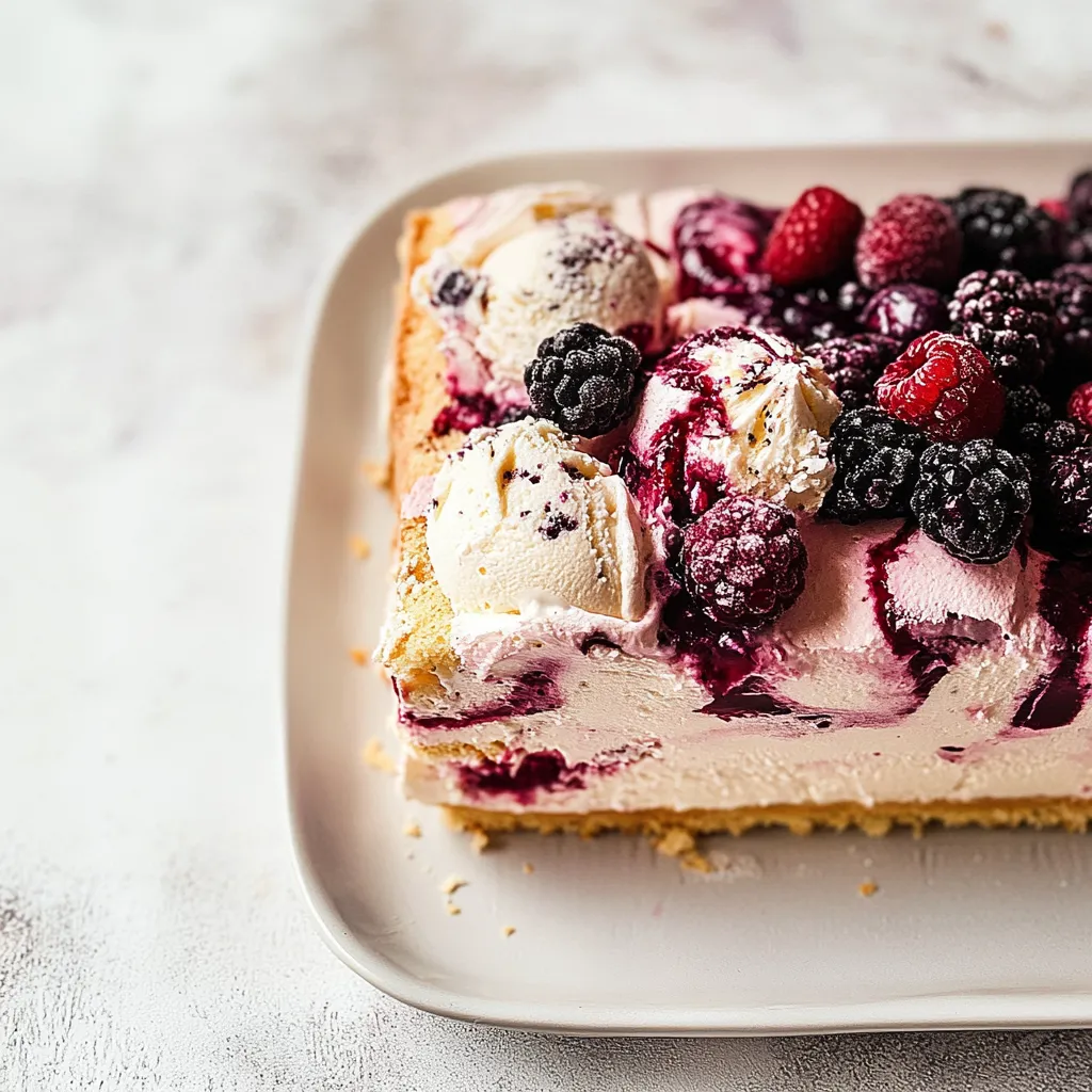 Swirled Berry Ice Cream Butter Cake