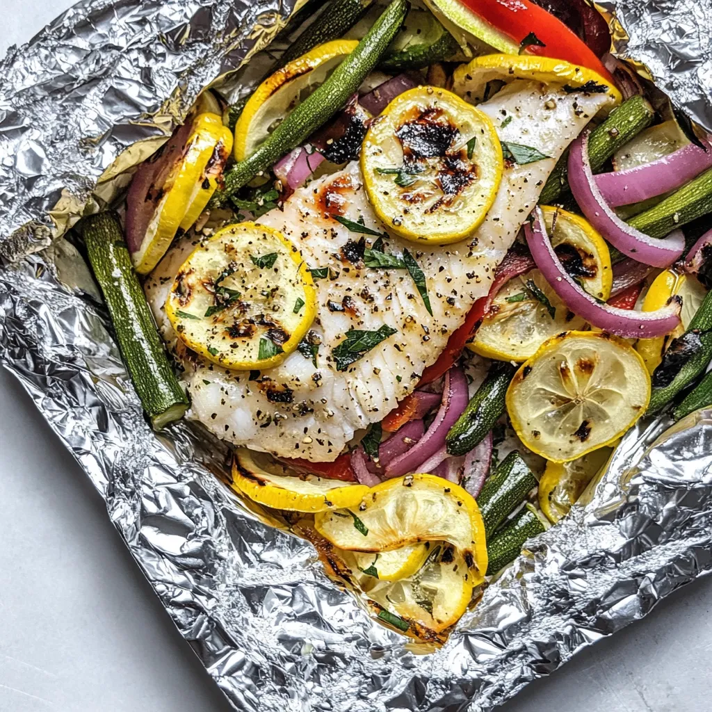 Tilapia and Summer Vegetable Grill Packets