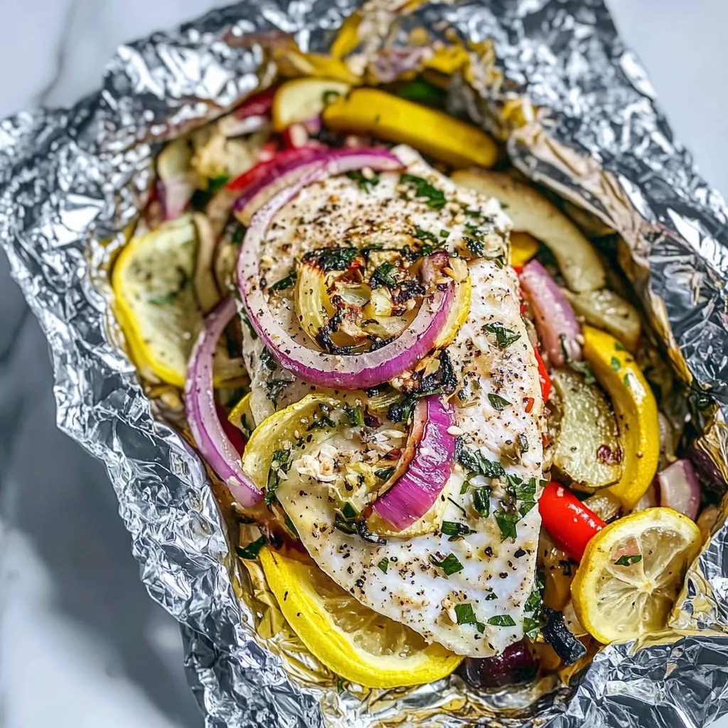 Tilapia and Summer Vegetable Grill Packets
