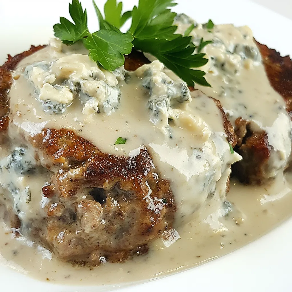 Veal Meatloaf with Gorgonzola Cream Sauce