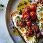 Whipped Ricotta Toast with Marinated Tomatoes and Lemon Thyme Honey