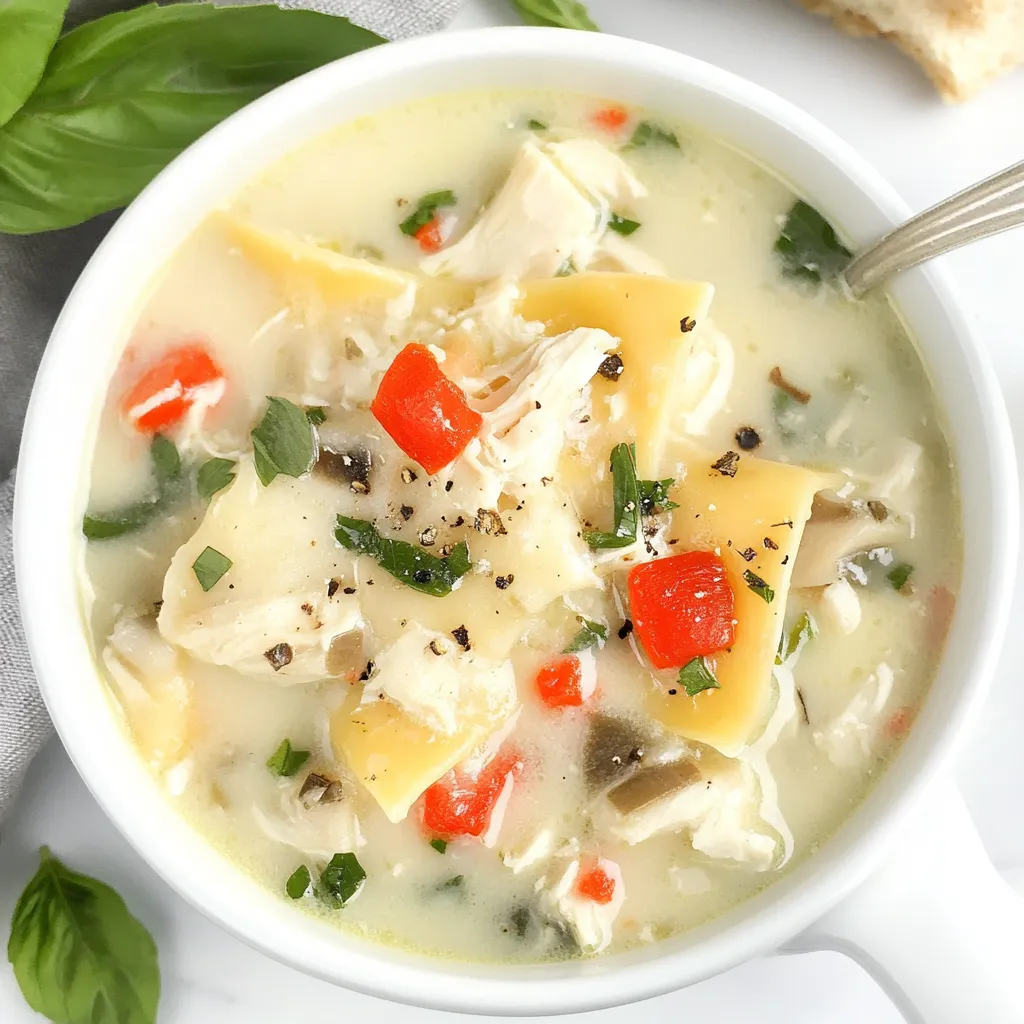 White Chicken Lasagna Soup