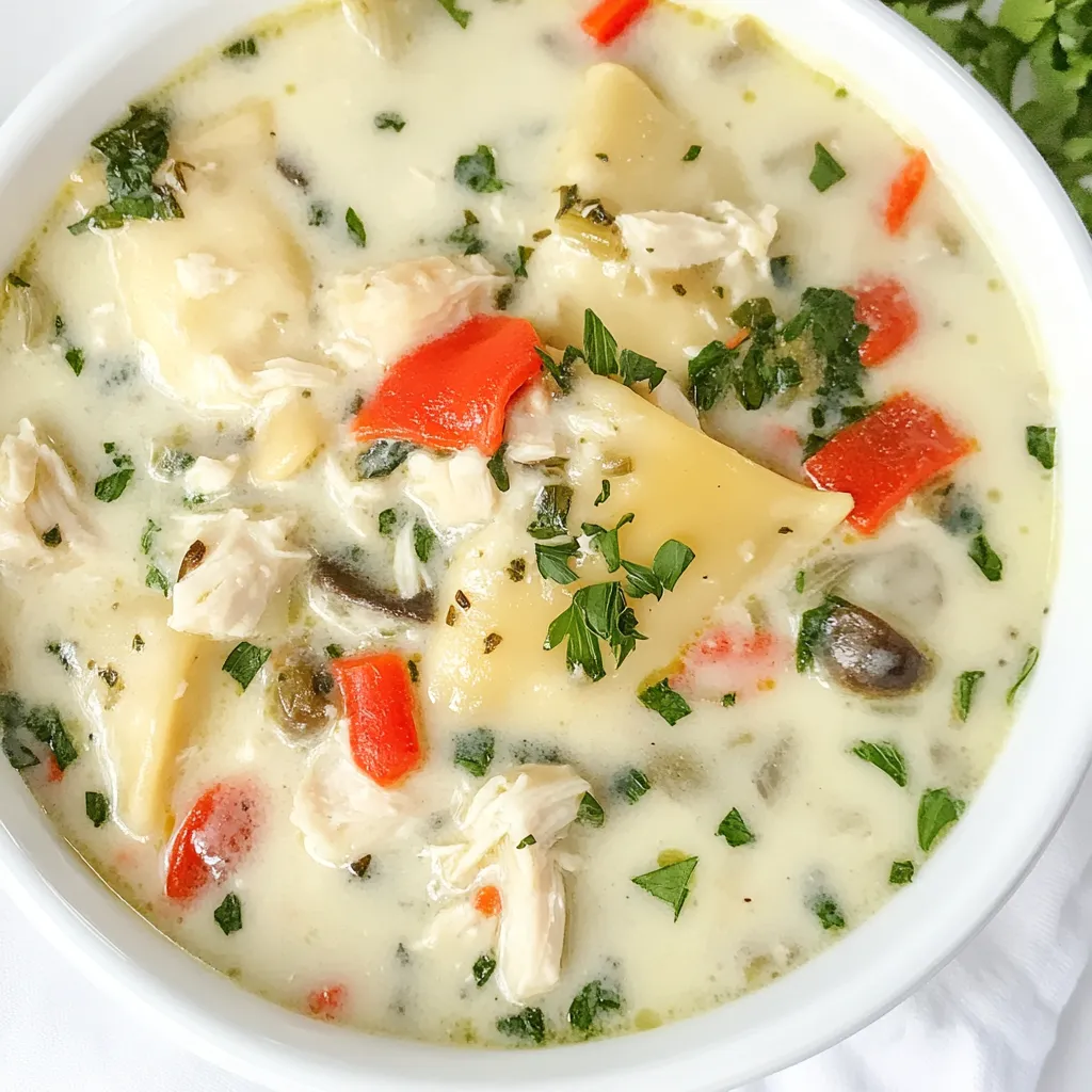 White Chicken Lasagna Soup