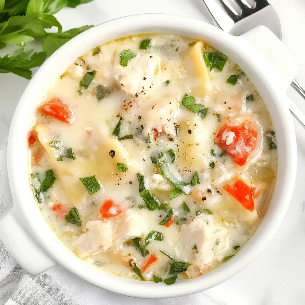 White Chicken Lasagna Soup