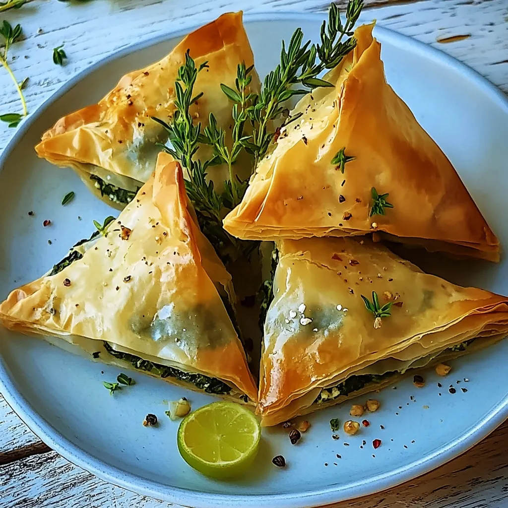 Zesty Spinach and Feta Phyllo Pies