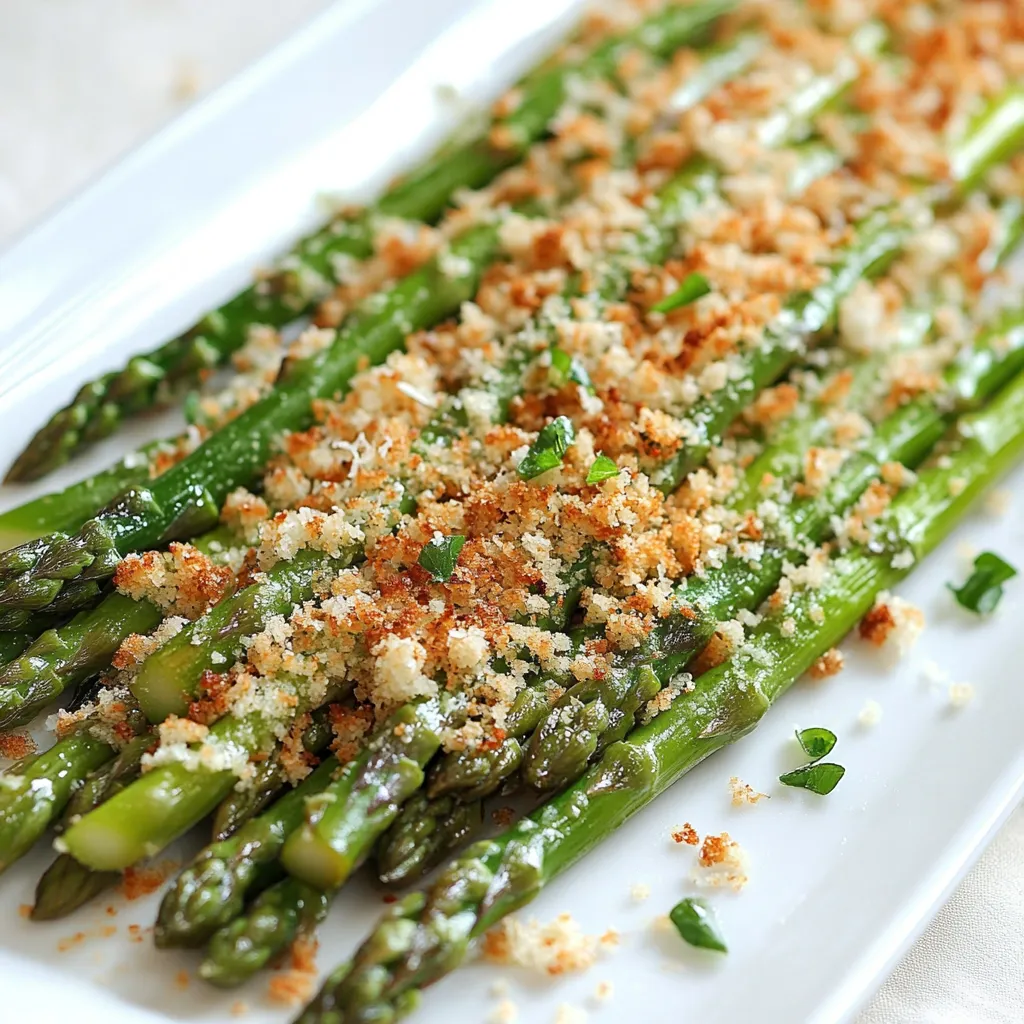 Asparagus with Lemon Parmesan Breadcrumbs