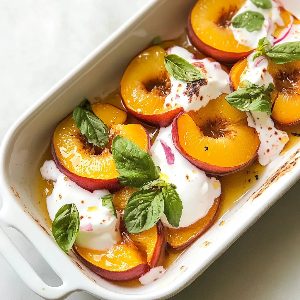 Baked Nectarines with Honey Yogurt Sauce