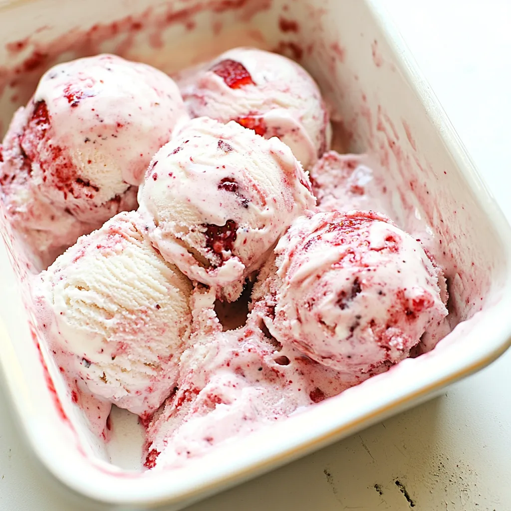 Balsamic Roasted Strawberry Ice Cream