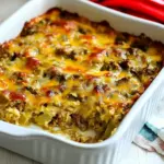 Beefy Cheesy Green Chile Bake