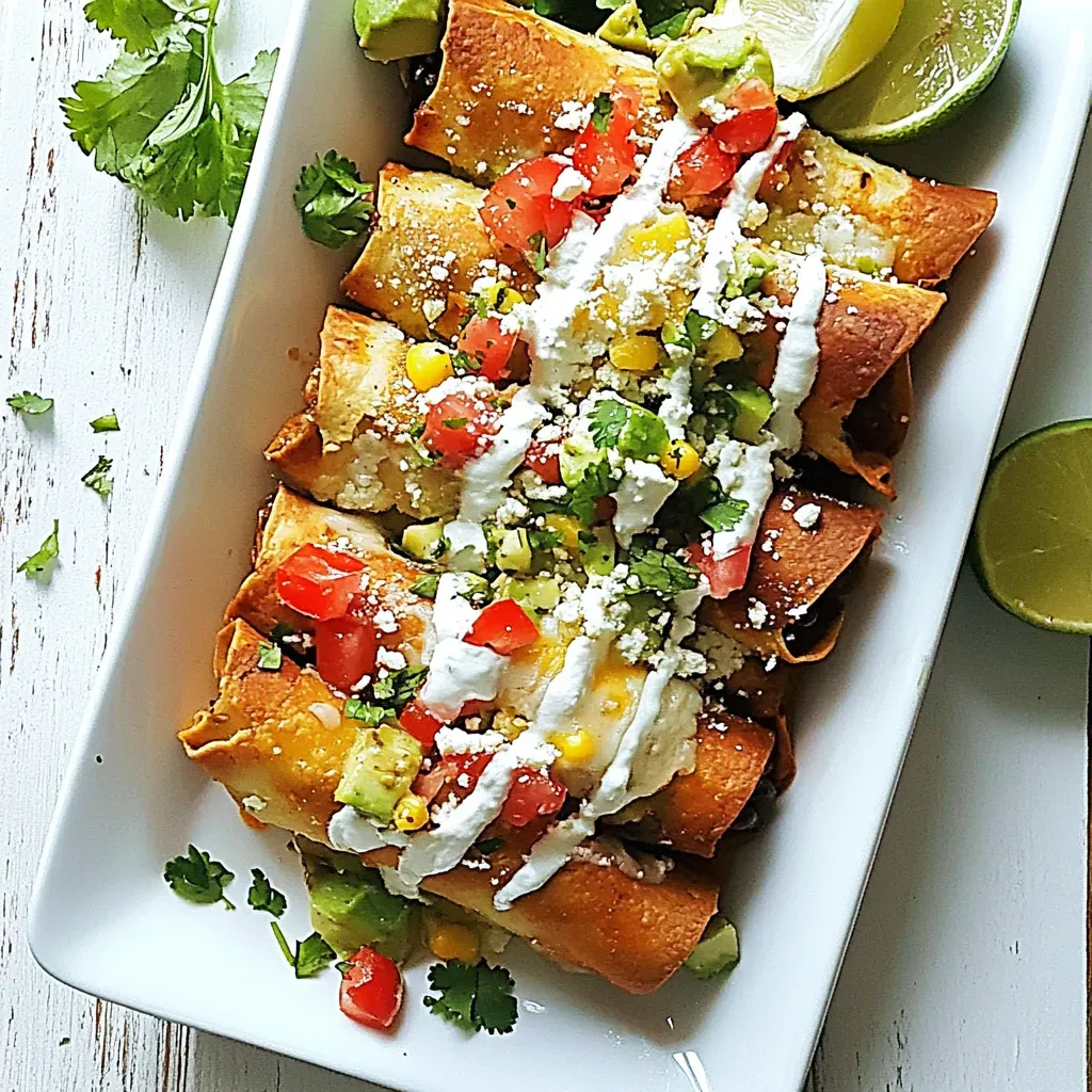 Black Bean Cheese Taquitos
