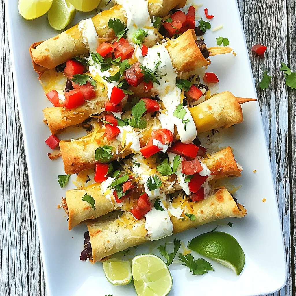 Black Bean Cheese Taquitos