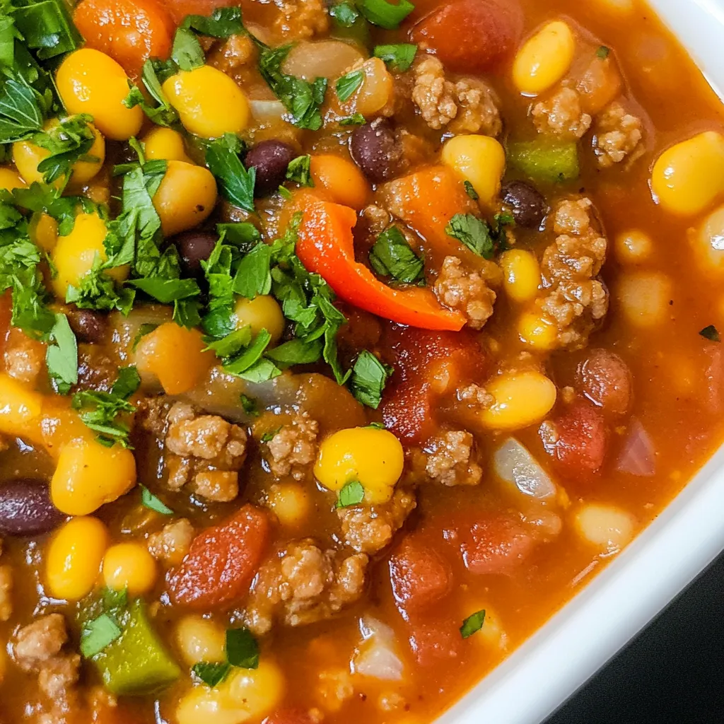 Black Eyed Pea and Sausage Chili
