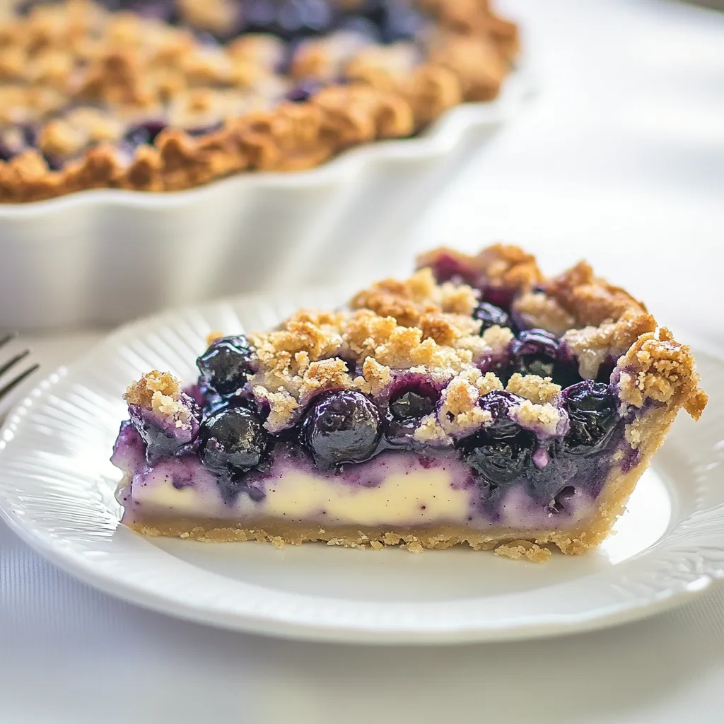 Blueberry Crumble Cream Pie