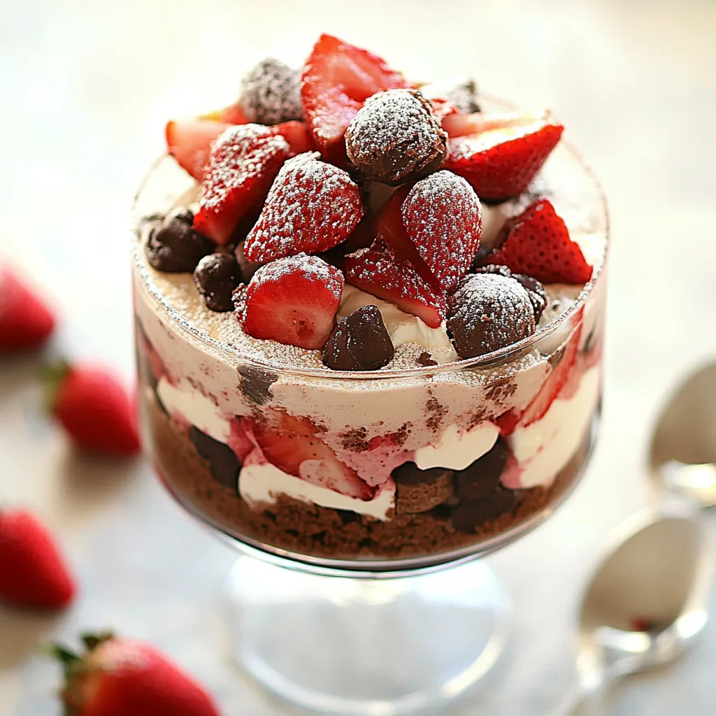 Brownies and Cream Fruit Trifle