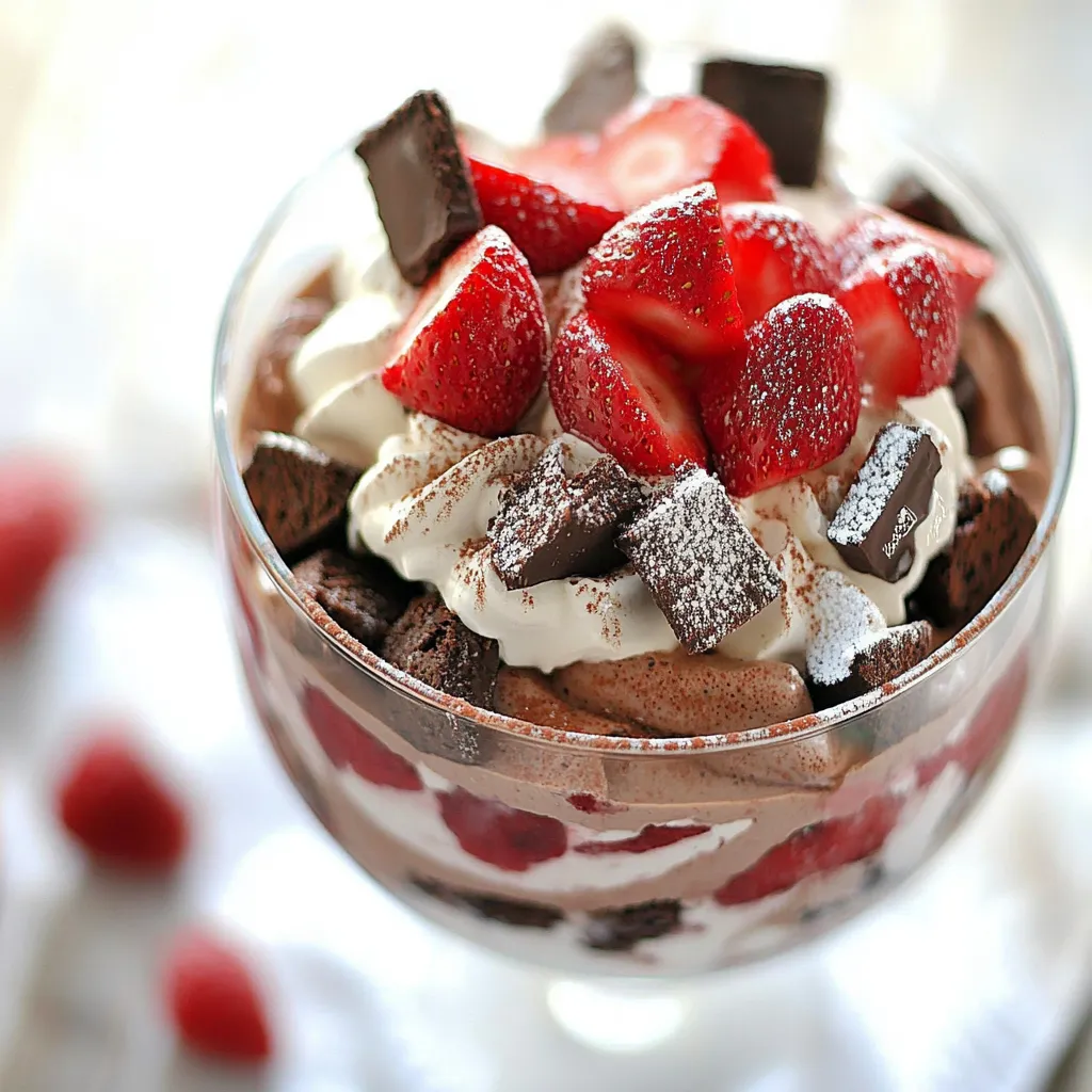 Brownies and Cream Fruit Trifle