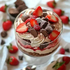Brownies and Cream Fruit Trifle