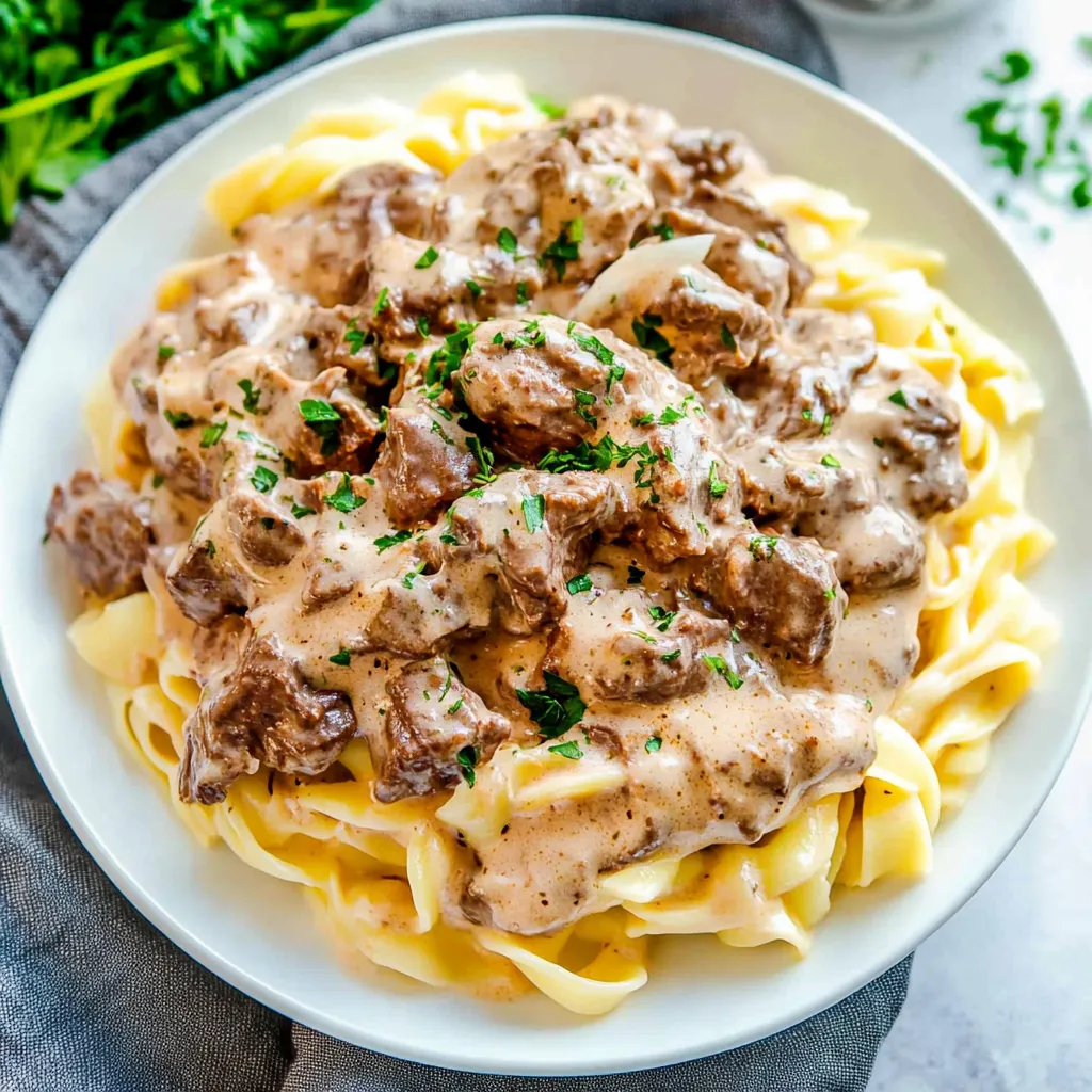 Crock Pot Beef Stroganoff