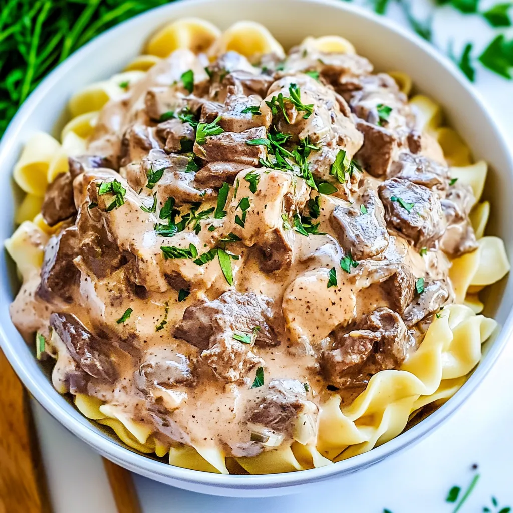Crock Pot Beef Stroganoff