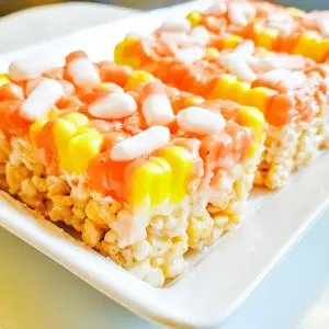 Candy Corn Rice Krispies Treats
