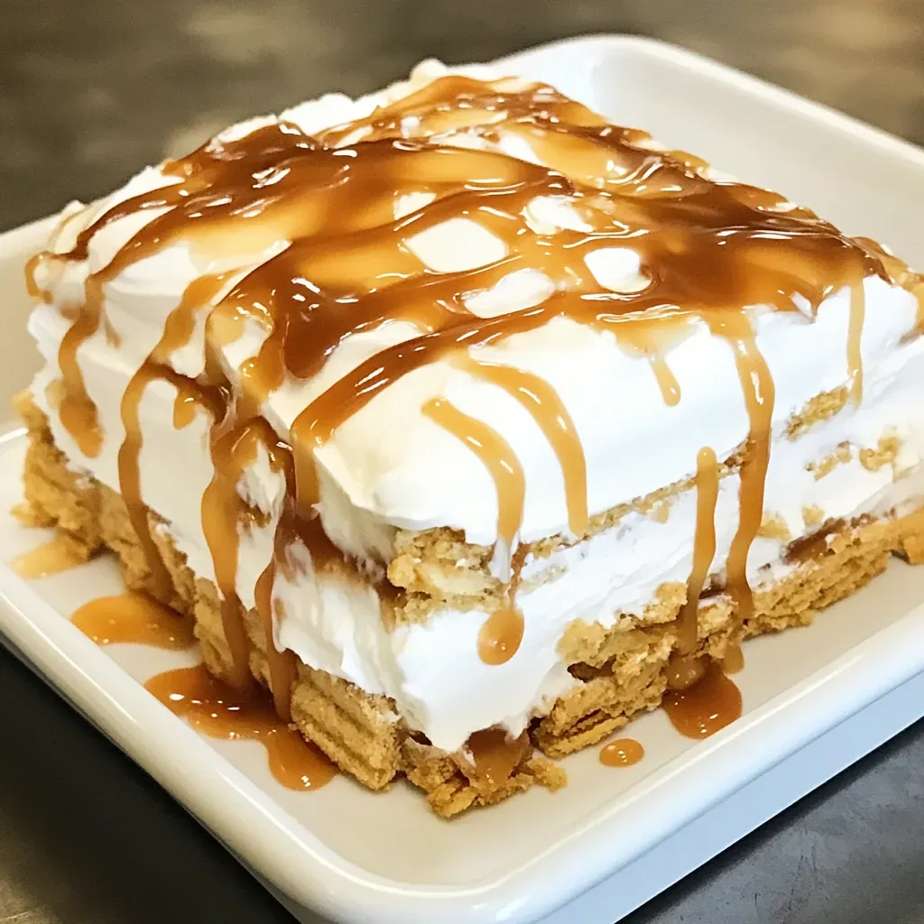 Caramel Ritz Cracker Icebox Dessert