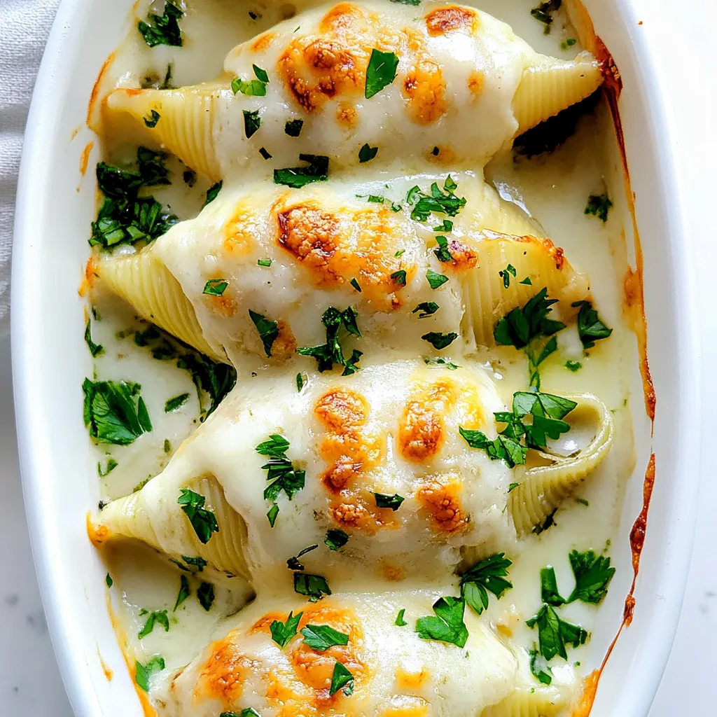 Chicken Alfredo Stuffed Shells