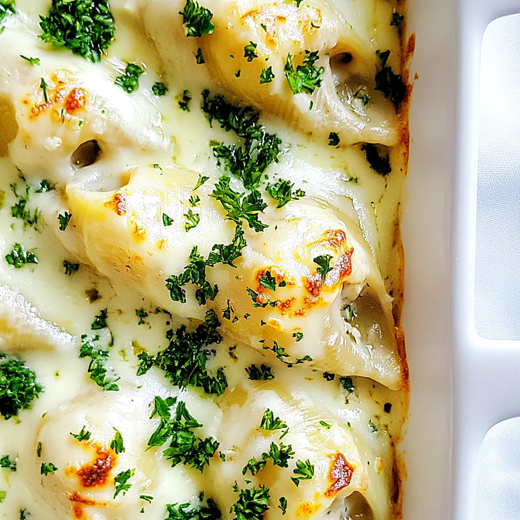 Chicken Alfredo Stuffed Shells