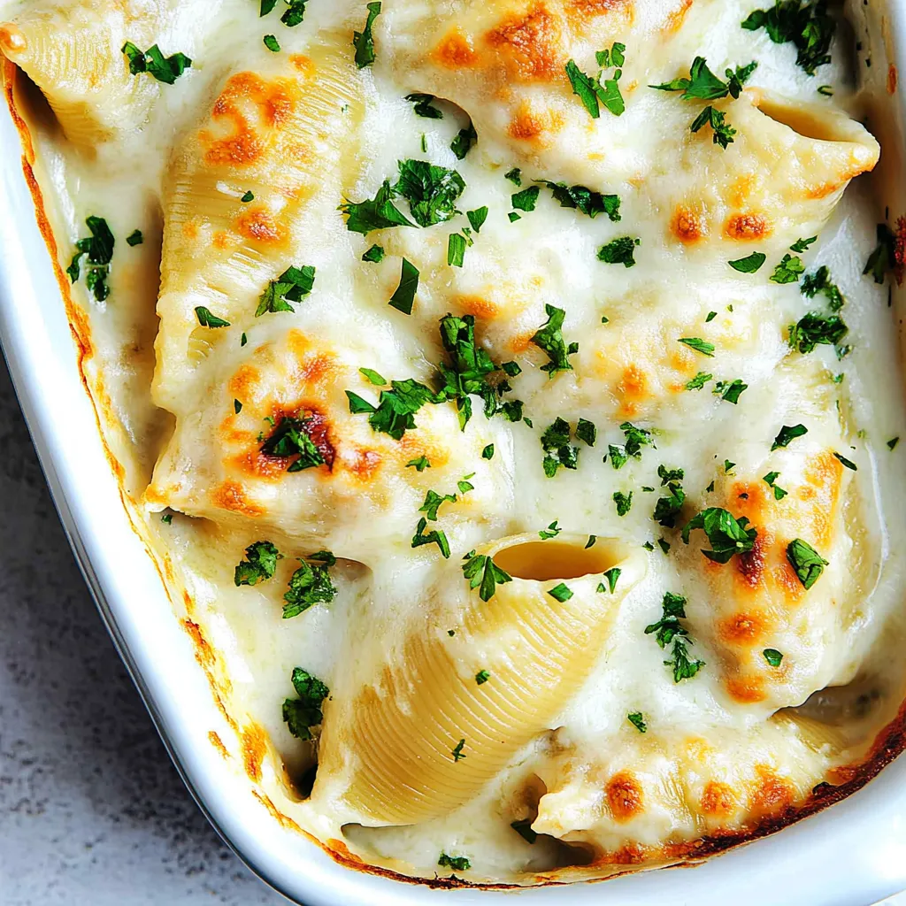 Chicken Alfredo Stuffed Shells