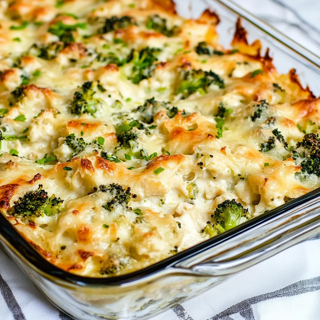 Chicken Broccoli Alfredo Casserole