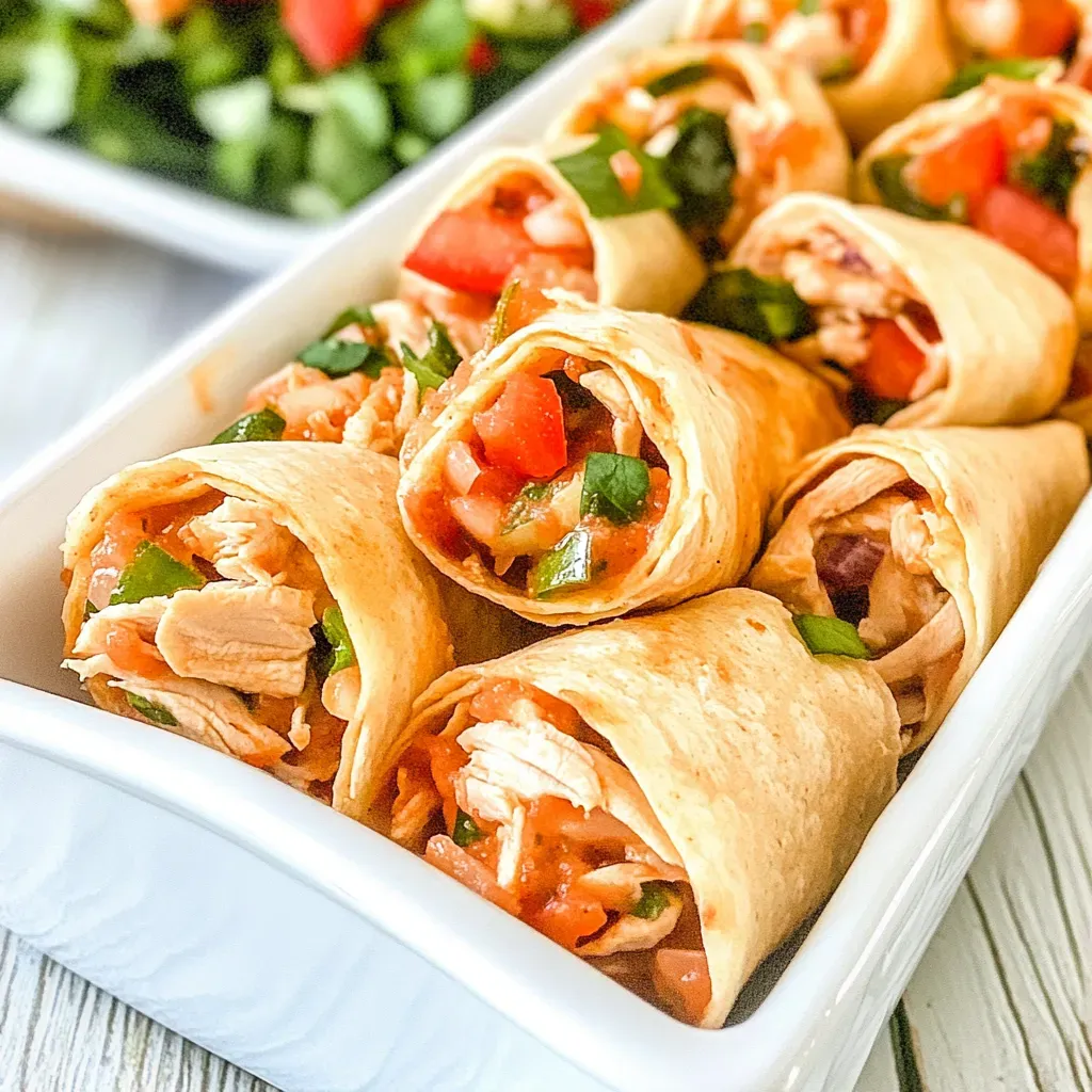 Chicken Salsa Roll Ups