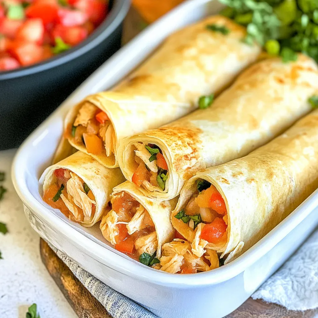Chicken Salsa Roll Ups