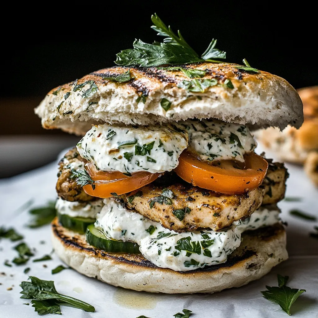 Chicken Souvlaki Burgers