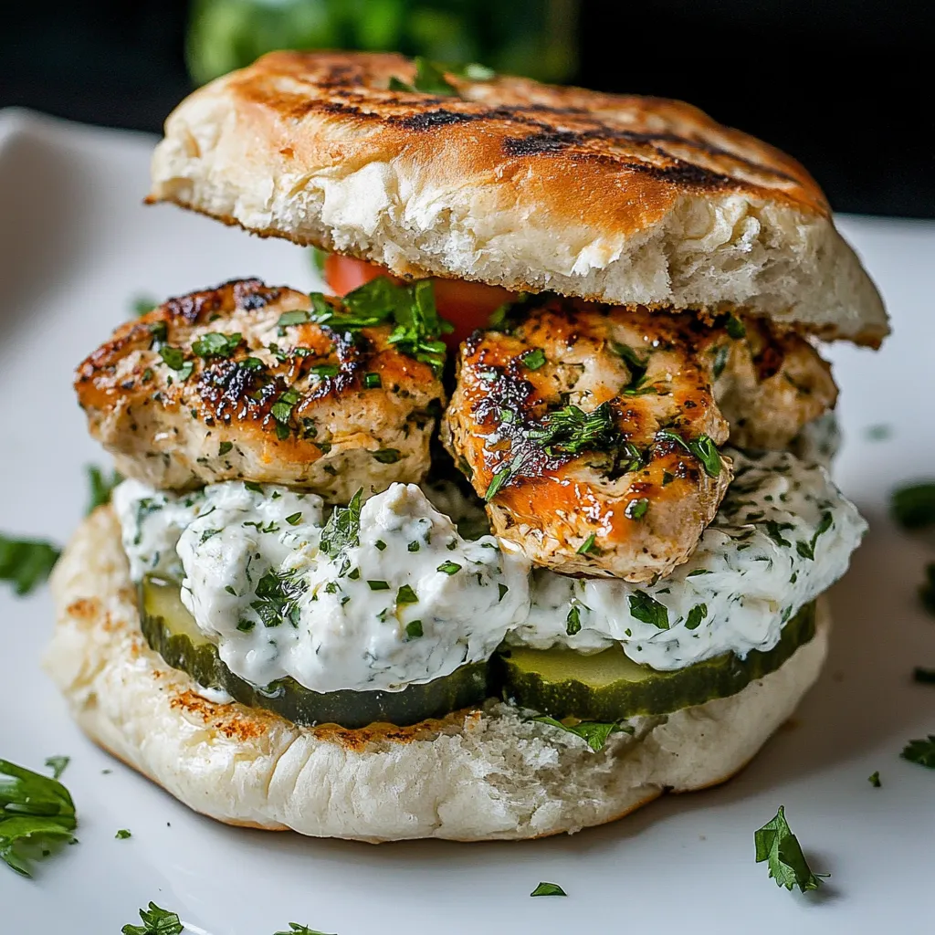 Chicken Souvlaki Burgers