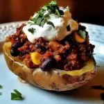 Chili Stuffed Baked Potatoes