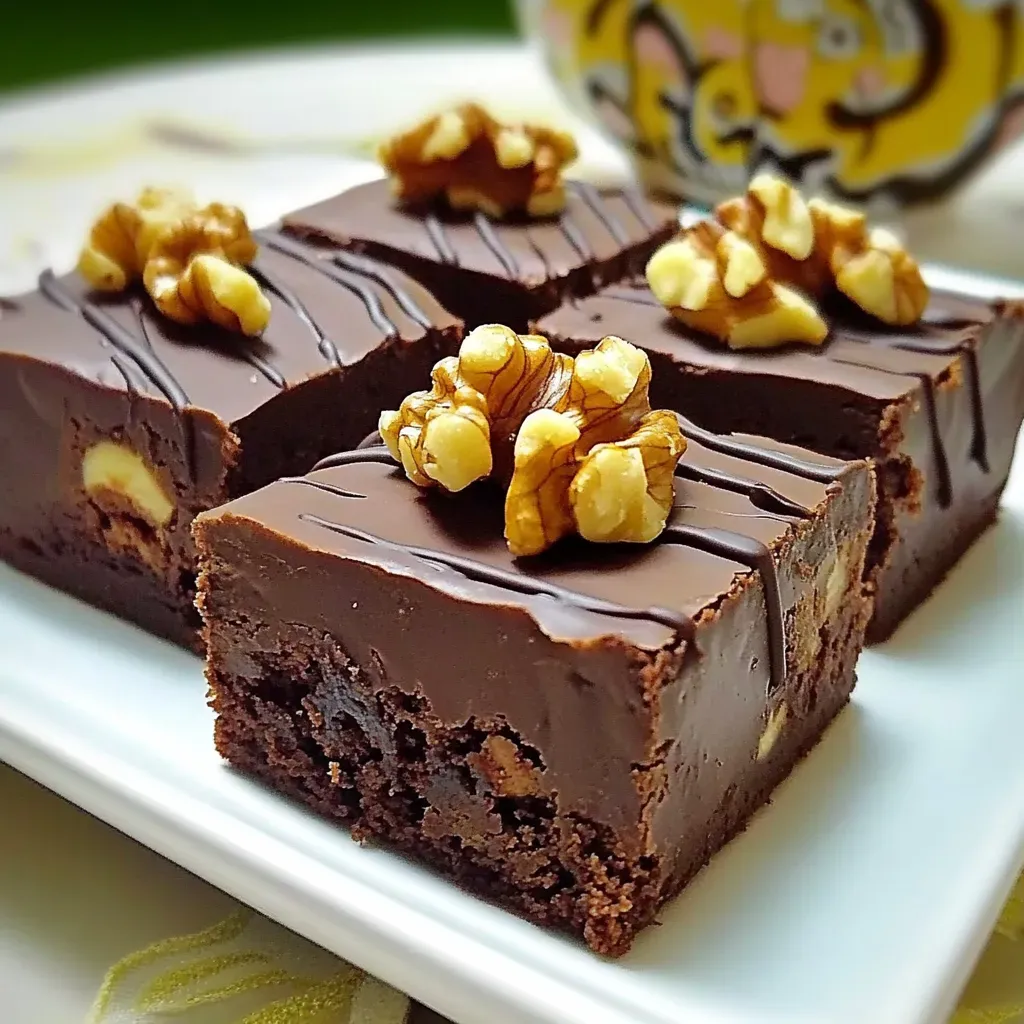 Chocolate Glazed Walnut Brownies