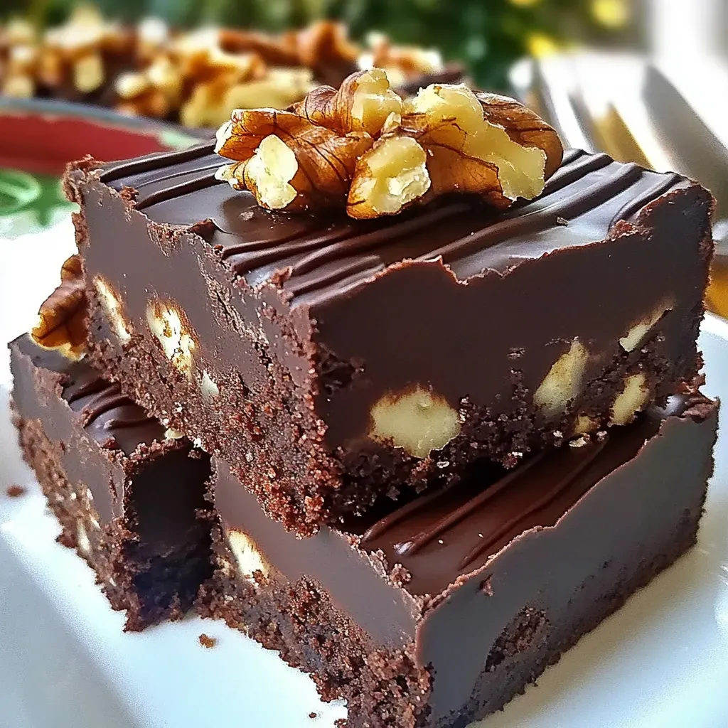 Chocolate Glazed Walnut Brownies